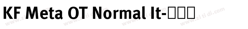 KF Meta OT Normal It字体转换